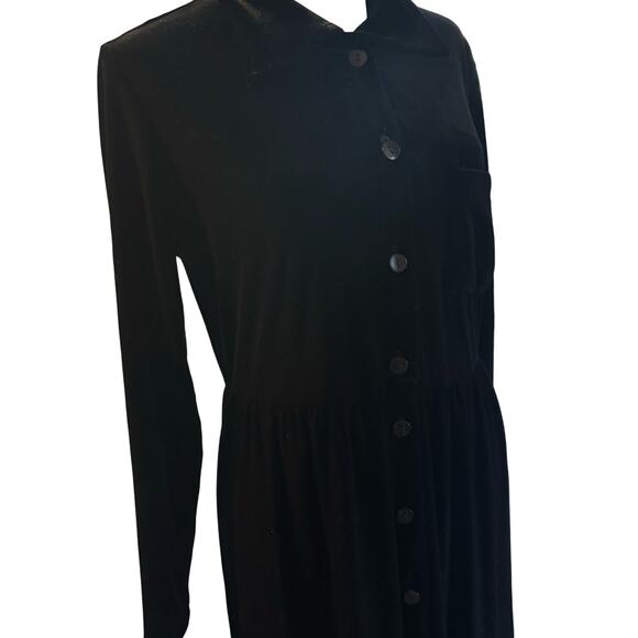 Studio Ease Petite 8P Woman Velvet Maxi Vintage Dress Y2K Gothic Cocktail Party - Picture 2 of 8